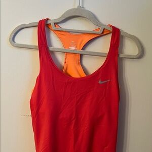 Nike Bright Red and Orange Sports Tank